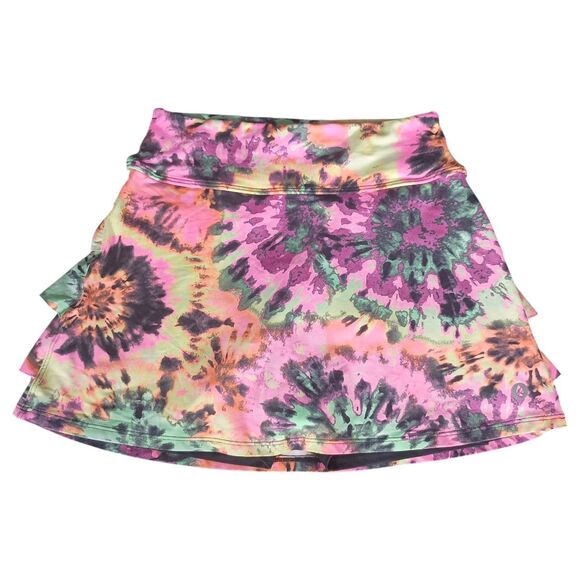 Dona Jo Skort S Womens Multicolor Short Polyamide All Seasons Abstract Pull On - Picture 1 of 5